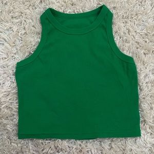 Green Amazon High Neck Top